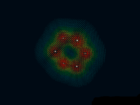 Electrical hexpole field low resolution and medium sampling rate